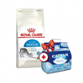 АКЦІЯ Royal Canin Indoor сухий корм для котів 4 кг + наповнювач Catsan 5 л