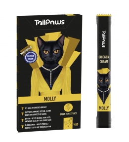 Крем Tail Paws Molly cat таурин/лейцин/лизин с курицей 5*15 г.