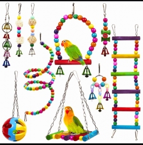 Набор игрушек для птиц 10 элементов