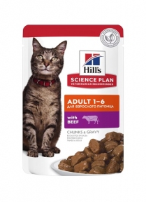 Вологий корм Hill's Science Plan Adult для кішок з яловичиною 85 гр.