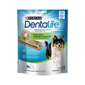 Лакомство Purina Pro Plan DentaLife Small Палочки для здоровья зубов у собак средних пород