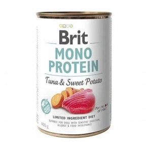 Brit Mono Protein Dog Влажный корм для собак с тунцом и бататом 400г