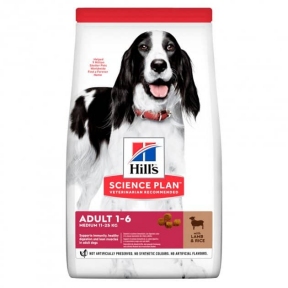 Hills Sp Adult Medium для дорослих собак середніх порід з ягням і рисом