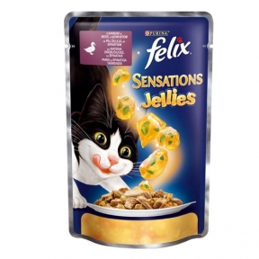 Felix (Феликс) консервы для кошек утка со шпинатом в желе