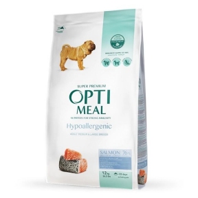 Акція Optimeal Сухий гіпоалергенні повнорационный корм для собак середніх і великих порід зі смаком лосося