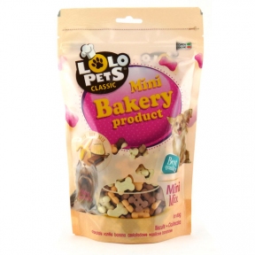 Lolopets Бисквит для собак косточки mix 350г