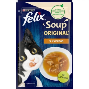 АКЦИЯ Felix Soup влажный корм с курицей для кошек 48 гр