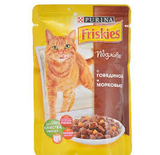 Friskies говядина/морковь в подливе для кошек 100г