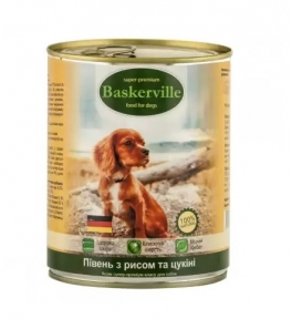 Baskerville півень / Рис / цукіні консерви для собак