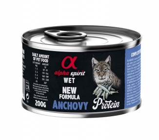 Корм Alpha Spirit Anchovy влажный с для взрослых кошек анчоусами 200 гр.