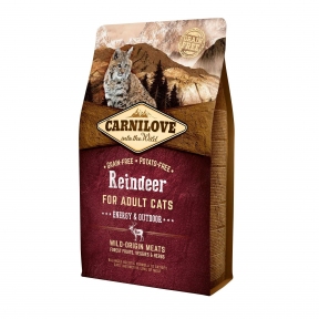 Carnilove Cat Raindeer с северным оленем сухой корм для активных кошек 2 кг