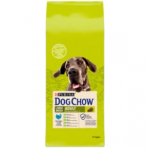 Dog Chow Large Breed Adult 2+ сухой корм для собак крупных пород с индейкой, 14 кг