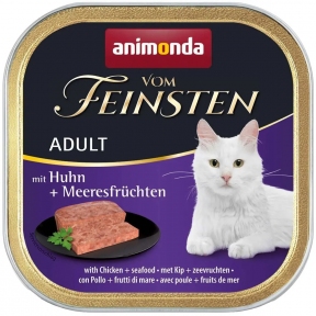 Animonda Vom Feinsten Adult with Chicken + Seafood Вологий корм для котів з куркою та морепродуктами, 100 г