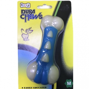 Кость игрушка для собак в чехле зазубринка голубая ETP-1192 A
