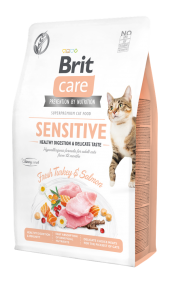 Brit Care Cat Sensitive Healthy Digestion & Delicate Taste 2кг + лакомство Brit Care Cat