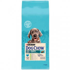 Dog Chow Puppy Large Breed Puppy сухий корм для цуценят великих порід з індичкою, 14 кг