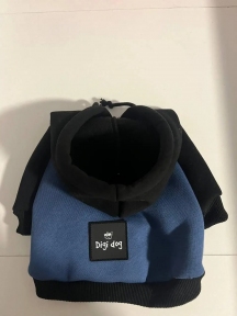 Худи French Indigo Digi Dog (для французких бульдогов ) для собак толстовка синяя. XXL. 51 см. / 70 -92 см.