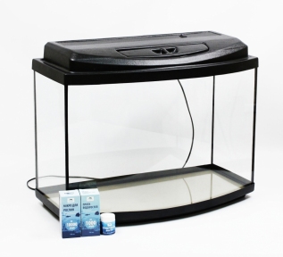Комплект Акваріум овал + Кришка LED + ПІддон + Подарунок