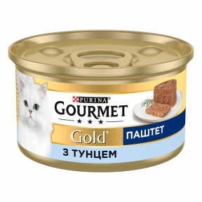 АКЦИЯ Gourmet Gold паштет влажный корм с тунцом для кошек 85 гр