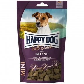 Ласощі Happy Dog Soft Snack Mini Ireland зі смаком лосося та кролика для собак 100 г