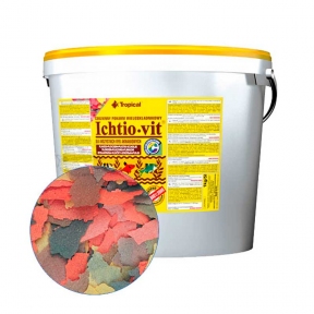 Tropical Ichtio Vit корм для риб у вигляді пластівців 21л відро 74409