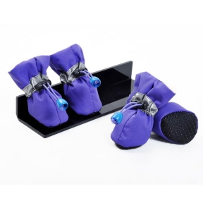 Черевики для собак з плащової тканини на флісі №3 60х42 мм сині