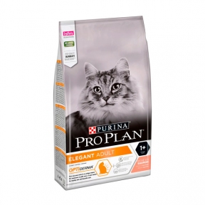 PRO PLAN Elegant сухой корм для кошек с чувствительной кожей и от выпадения шерсти с лососем