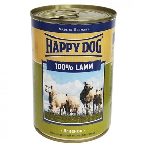 Happy Dog Dose 100 % Lamb Pure Влажный корм для собак всех пород с ягненком 400г.