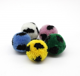 М'ячики вовняні кольорові набір 5 шт, 5 см