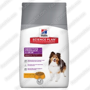 Hills SP Canine Adult Sensitive Stomach & Skin с курицей для собак с чувствительным пищеварением