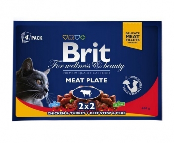 Brit Premium Cat pouch з м'ясом 400г