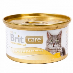 Brit Care Cat с куриной грудкой и сыром 80г