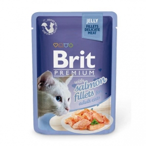 Brit Premium Cat pouch филе лосося в желе 85г