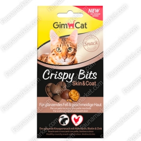 Gimcat Crispy Bits м'ясні кульки для шкіри та шерсті 40г