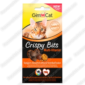 Gimcat Crispy Bits мясные шарики мультивитамин для собак 40г