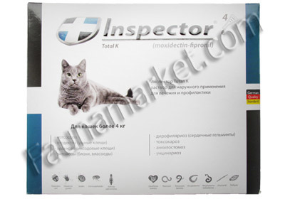 Inspector Total К против блох для кошек 8-15кг, 1 пипетка