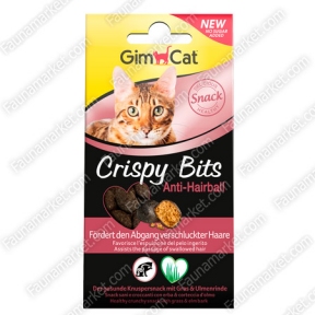 Gimcat Crispy Bits мясные шарики для выведения шерсти 40г