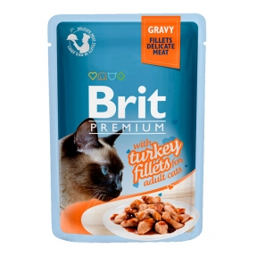 Brit Premium Cat pouch филе индейки в соусе 85г