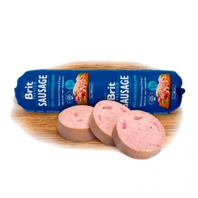 Brit Premium Dog Sausage ковбаса з куркою і ягням 800г