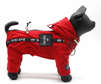 Дождевик Digi dog красный (девочка), XL