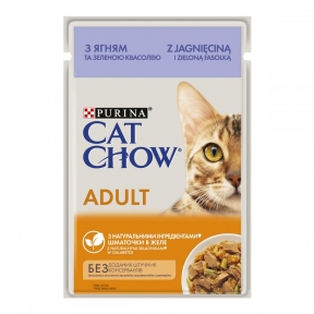 Cat Chow консерви для котів ягня, зелений горошок, квасоля 85г акція 20% 595087