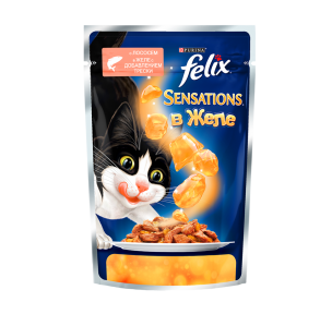 Felix (Феликс) консервы для кошек лосось с треской в желе