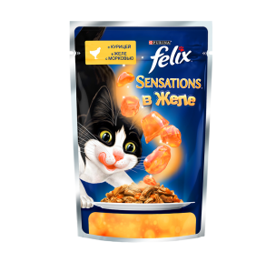 Felix (Фелікс) консерви для кішок курка з морквою в желе 85г