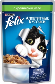 Felix (Феликс) консервы для кошек кролик в желе