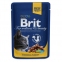 Brit Premium Cat pouch с курицей и индейкой 100г